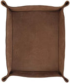 Londo Genuine Leather Tray Organizer - Practical Lightweight Water Resistant Computer Table Desk Storage Box for Wallets, Watches, Keys, Coins, Cell Phones and Office Equipment - Image 2