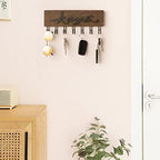 Mkono Key Holder for Wall Decorative with 7 Hooks, Wall Mounted Keys Hanger Organizer Rustic Wood Hanging Key Hooks Home Decor Farmhouse Entryway, Hallway, Office - Image 3