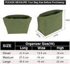 LOUKAYCCI Felt Purse Organizer Insert for Longchamp Le Pliage L Handbag Insert (Large,Forest Green) - Image 2
