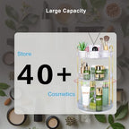 360 Rotating Makeup Organizer, 3 Tier Large Capacity Lazy Susan Bathroom Counter Organizer, Skincare Organizers, Spinning Perfume Organizer & Vanity Organizer Countertop (Golden Clear, 3 Tier) - Image 6
