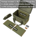Tactical Camping Storage Bag 18L Tactical Utility Tote Bag Camping Cookware Organizer Trunk Organizer (Army Green) - Image 3
