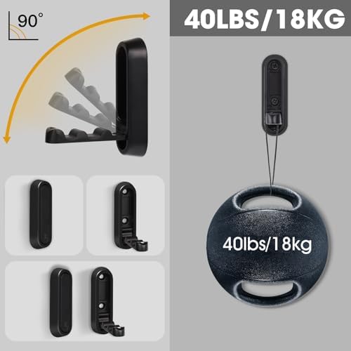 Dntorx Folding Wall Hooks, 2 Pcs Foldable Black Coat Hooks Heavy Duty Foldable Hook Bathroom Towel Hooks Robe Hooks Wall Mounted for Hanging Coat Towels Clothes Hat Bags Keys - Image 6