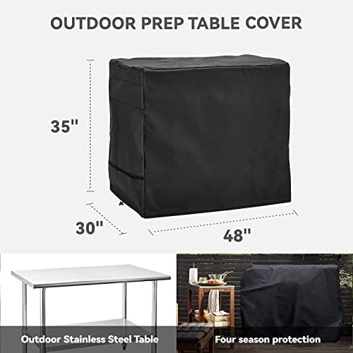 Outdoor Prep Table Cover - for Outdoor Stainless Steel Table,Black - Image 2