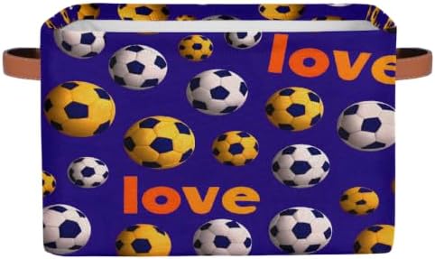 Soccer Storage Basket Toy Storage Bins Collapsible Cube Organizer by hongjinglin