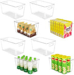 YIHONG 8 Pack Clear Storage Bins, Pantry Organizer Bins with Handle, XL by YIHONG