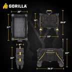 Gorilla Carts Collapsible Folding Outdoor Utility Wagon, 7 Cu Ft, Black - Image 5