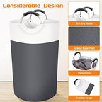 BlissTotes Laundry Basket, Laundry Hamper, Collapsible Laundry Baskets, Dirty Clothes Hamper, Waterproof Laundry Basket with Foam Protected Aluminum Handles for College Dorm, Family 90L (Gray) - Image 3