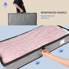 Fixwal Underbed Storage Containers 2 Pack Reinforced Under bed Organizer | Reinforced Sidewalls and Bottom, Low-Profile Design Below 4.5in, for Clothes and Linens, Under-Bed Storage - Image 5