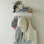 Entrance Coat Rack ，Coat Hooks, Wall-Mounted Wooden Hook Rack, Wall-Mounted Shelves are Very Suitable (White Color Finish—A-1) - Image 5
