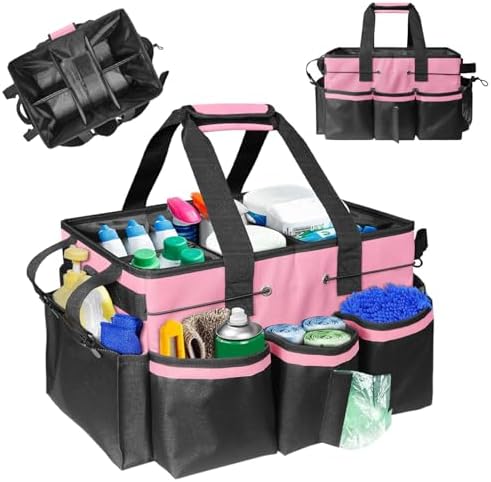 Boczif Cleaning Caddy Bag Wearable,Cleaning Caddy Supplies Organizer(Pink) by Boczif