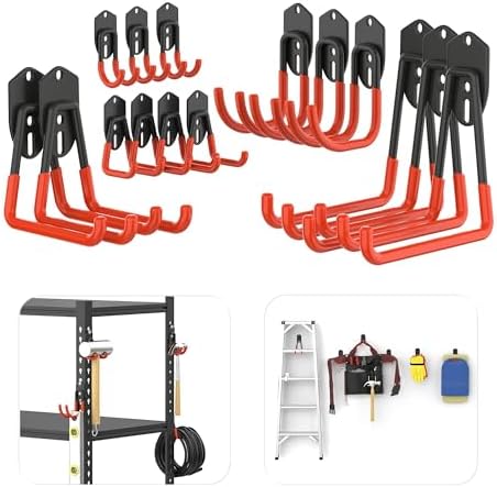 TORACK 15 PCS Garage Storage System Hooks, Shelving Hooks by TORACK