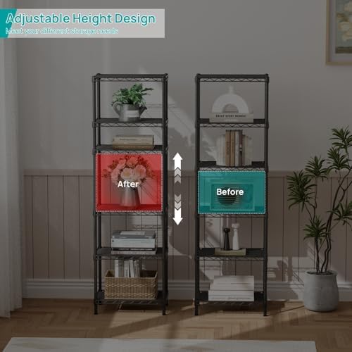 SINGAYE Metal Shelves Wire Shelving Storage Standing Adjustable Shelf Unit - Image 7