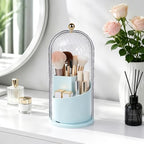 Toothbrush Holder with Cover for Bathroom Countertop, Organizer, Blue - Image 6