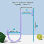 FYY Over the Door Hooks, Single-Hanger 4 Pack, Fits Doors 1 3/8" Lavender - Image 2
