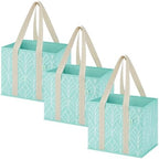 VENO 3 Pack Heavy Duty Reusable Grocery Shopping Bags Utility Tote by Veno