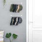 Mkono Hat Organizer Hat Rack for Wall Storage Holder with 20 Hooks Set of 2 - Image 2