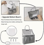 Kanrichu 2pcs Wall Hanging Baskets for Organizing, Hanging Storage Bag as Over the Door Organizer, Wall File Organizer, Rv Storage and Organization. For Bedroom, Office, Camper (Black-Upgraded) - Image 3
