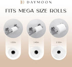 Day Moon™ - Toilet Paper Holder - Modern Roll Holder for Bathroom - 2 Pack - Wall Mount, Brushed Nickel - Image 6
