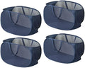 4 Pcs Mesh Popup Laundry Hamper, Opening Laundry Basket,Popup Laundry Basket with Durable Handles,Foldable Pop-up Mesh Hamper Dirty Clothes Basket for Clothes & Laundry-Home Organization by LATERONON