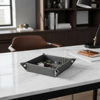 UnionBasic Small Valet Tray, Jewelry Tray for Rings Watches Earrings, Entryway Catchall Caddy for Coins Keys Change, Nightstand Bedside Valet Holder, Trays for Electronic Gadgets, Barry Grey - Image 5