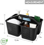 Tiawudi Portable Shower Caddy, Caddy Organizer with Handle, Plastic Shower Basket Hold Soap, Shampoo, Hair Supplies and Beauty Products, Cleaning Supplies Organizer for Home, Dorm, Shelf and Cabinet - Image 2
