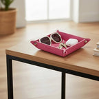 UnionBasic Small Valet Tray, Jewelry Tray for Rings Watches Earrings, Entryway Catchall Caddy for Coins Keys Change, Nightstand Bedside Valet Holder, Trays for Electronic Gadgets, Roseo - Image 7