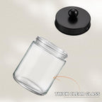 Bathroom Organizers and Storage,4 Pack,48 oz Total,Bathroom Accessories,Bathroom Decor,Bathroom Storage and Organization,Qtip Holder for Room Decor Aesthetic (Black lids) - Image 5