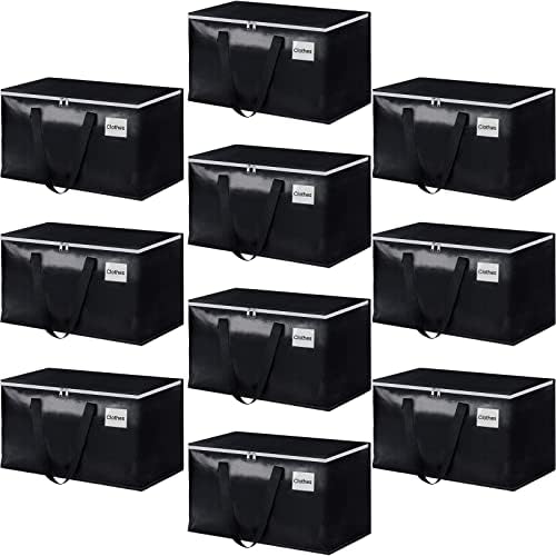 StorageRight Moving Bags, Moving Boxes, 93L 10-Pack Sotrage Bags, Black by StorageRight