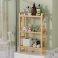 AmazerBath Bamboo Over The Toilet Storage Shelf - 3-Tier Bathroom Organizers and Storage Shelves, 2 in 1 Dual Stable Above Over Toilet Bamboo Shelf Home Storages Rack for Small Bathroom, Space Saver by AmazerBath