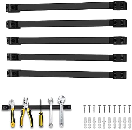5 Pack Magnetic Tool Holder, Magnetic Strips Tool Magnet Bar PVC Coated for Garage Tool Organizer 16 In by SDLDEER