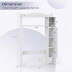 Casart Bathroom Space-Saving Over-The-Toilet Storage Shelf Bathroom Storage Cabinet Organizer (42" Height) - Image 3