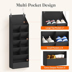 Lifewit 6 Tier Over the Door Shoe Organizer with 11 Large Deep Pockets, Fabric Hanging Shoes Shelf for Closet, Dorm Storage, Fit Up to 12 Pair Shoe Rack Holder for Sneakers, Boots, Black - Image 6