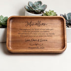 Custom Wooden Valet Tray for Son-in-Law, Personalized Engraved Wood Catchall Tray, Groom Wedding Gift from in-Laws, Welcome New Member Gift for New Son from Bride's Parent - Image 2