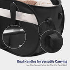 Collapsible Tear Proof Laundry Baskets with Dual Handles, Black - Image 6