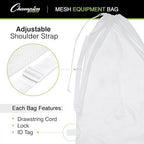 Champion Sports Mesh Equipment Bag – Heavy-Duty Nylon Drawstring Bag with Lock & ID Tag, Breathable Storage Sack for Balls, Swim Gear, Laundry & Toys, Multiple Sizes & Colors - Image 6