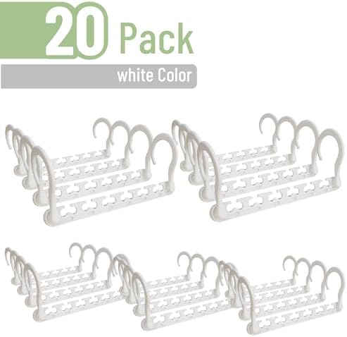 Mr. Pen- Space Saving Hangers for Clothes, 20 pcs, White (Pack of 3) - Image 2