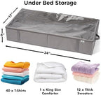 StorageExpert Under Bed Storage Containers, Closet Organizer, Black, 4 Pack | Under Bed Storage, Foldable Fabric, Large Capacity, Dustproof, Clothes Storage, Blanket Storage, Toy Organizer, Space Saving - Image 2