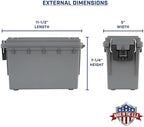 Sheffield Ammo Box Made in USA, Stackable Lockable Ammo Storage Box, Gray - Image 2