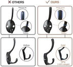 AMBIRD Wall Hooks with Shelf, 26.57 Inch Entryway Wood Coat Hooks for Wall, Coat Rack Wall Mount Rack with 5 Dual Hooks 3 Key Hooks Mail Organizer and Key Rack Key Holder (Black) - Image 4