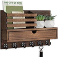 Key Holder Wall Mount, Mail Holder with Storage Drawer by Lucundm