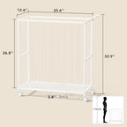 Homsorout Ball Storage Bin Rolling Sports Ball Cart, White - Image 2