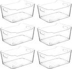 Clear Plastic Storage Bins, Pantry Organizers and Storage Containers, Large Fridge Organizer Bins, Home Kitchen Cabinet Organizer, Medicine Cabinet Bin for Organizing Freezer Closet by CONTROLKITCHEN