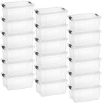 Superio 6.6 Quart Clear Plastic Storage Boxes with Lids, Stackable Organizer Containers, BPA-Free Storage Bins for Home, Office, School & Dorm, 18 Pack by Superio