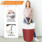 BlissTotes 90L Laundry Basket, Freestanding Collapsible Hamper, Red - Image 5