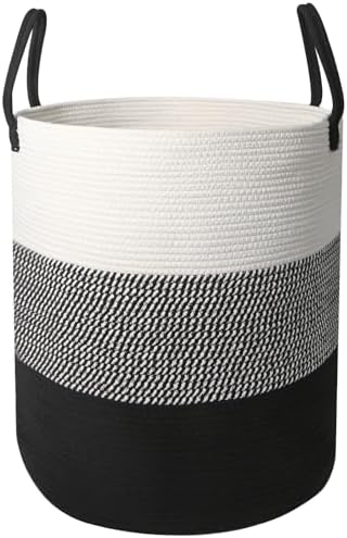 105L Extra Large Laundry Basket,Clothes Hamper with Handles-Black by HZFTJOY
