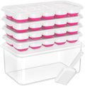 DOQAUS Ice Cube Tray with Lid and Bin,4 Pack Ice Cube Trays for Freezer by DOQAUS