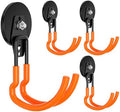 Heavy Duty Magnetic Utility Hooks ，J-Type Storage Hooks, with Anti-Slip Layer, Suitable for Metal Cabinets, Hanging Boards, Garage Shelves, Gardening Tools (Orange 4 pro) by MVPBOY