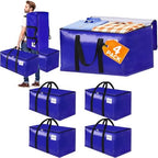 FabSpace 4-Pack Moving Bags with Backpack Straps & Carry Handles, 30 Gallons-125 L Heavy Duty Storage Totes for Space Saving, Foldable Storage Bags for College Dorm, Travel, Camping (Blue) by Fabspace