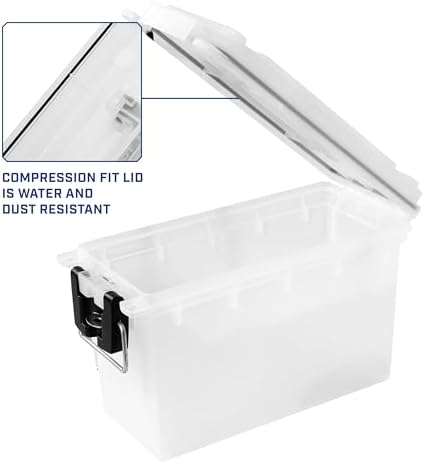 Sheffield Ammo Box Made in USA, Stackable Lockable Ammo Storage Box, Frost - Image 4