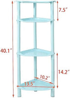 4 Tier Corner Shower Caddy, Rustproof, Plastic Shower Organizer for Bathroom, Bathtub, Shower pan, Bath Accessories Shower Caddies, 13.5 x 10 x 33.5 Inches, Blue (Round Slot Blue 4 Tier) - Image 3